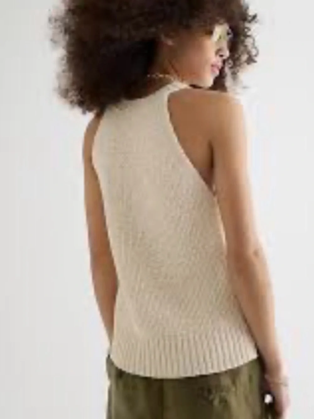 J. Crew Hi-Neck Sweater Tank in Antique White (Cream) Size Small - Picture 2 of 10